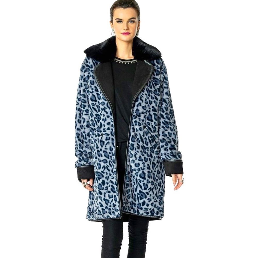 Double D Ranch Cheetah Faux Fur Jacket 1X